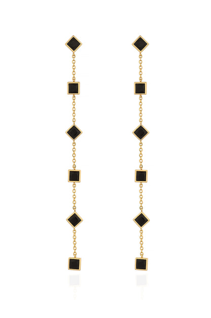 Geometric Linear 18k Gold Plated Earrings
